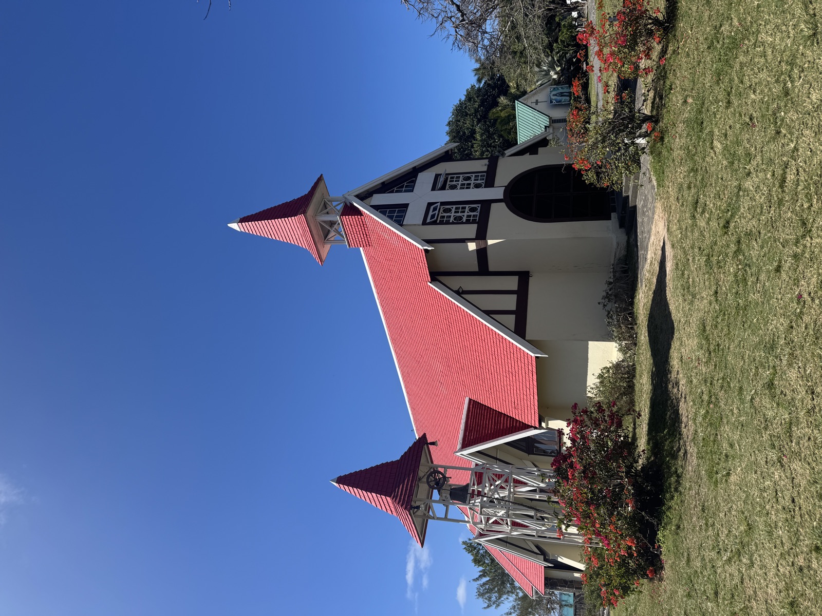 Église au toit rouge de Cap Malheureux, Nord de l'île Maurice